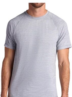 GAIAM Men's Light Heather Gray Short Sleeve Crew Tee
